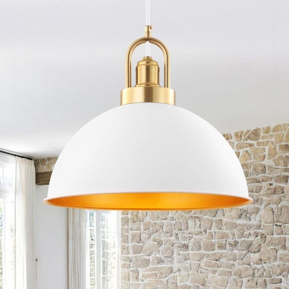 Brand New Kco Lighting Modern Large White Dome Pendant Light 13.8"